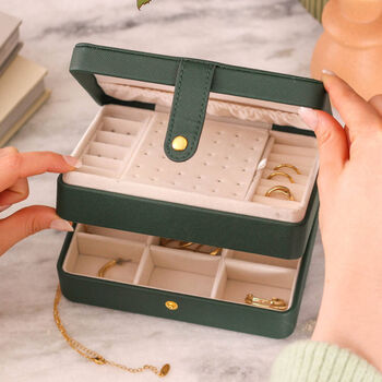 Personalised Script Jewellery Box Travel Gift For Her, 9 of 10