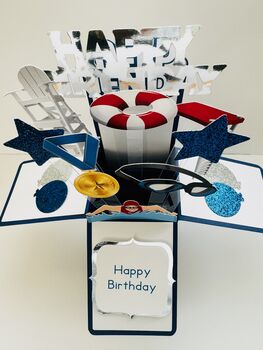 Swimming Themed 3D Birthday Card, 3 of 8