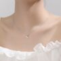 Sterling Silver Tiny Origami Crane Pendant Necklace, thumbnail 2 of 5