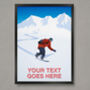 Personalised Snowboard Art Poster, thumbnail 1 of 7