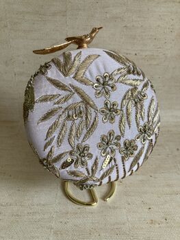 Wren Pink Circular Bird Clutch Bag, 8 of 10