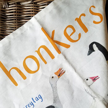 'Honkers' Illustrated Bird Tea Towel, 2 of 5