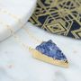 Druzy Triangle Gold Necklace, thumbnail 1 of 7