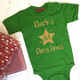 Personalised First Christmas Star T Shirt/Babygrow, thumbnail 1 of 10