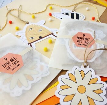 Illustrated Busy Bee Gift Tags, Large, 6 of 7