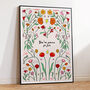 Noah Kahan 'You're Gonna Go Far' Handwritten Typography With Flowers Lyric Art Print, thumbnail 1 of 3