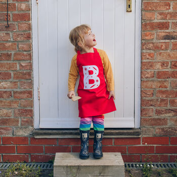 Personalised Christmas Letter Kids Apron, 6 of 7