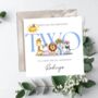 Blue Safari Animals 1st Birthday Card For Son, Daughter, Any Relationship, thumbnail 2 of 3