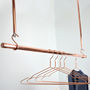 Copper Clothes Hanging Rail, thumbnail 1 of 7