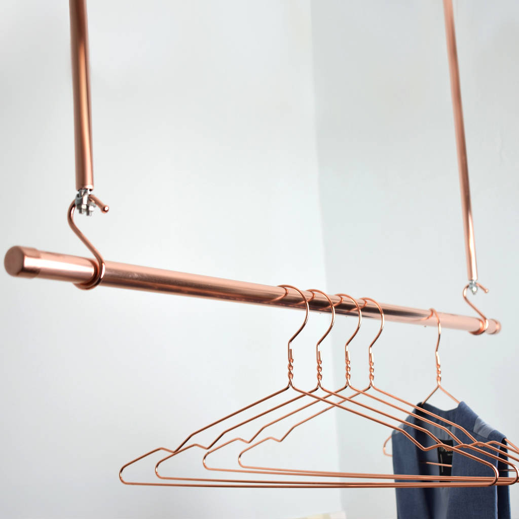 Copper Clothes Hanging Rail, 1 of 7