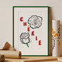 'Cherie' Hand Painted Rose Floral Print, thumbnail 2 of 3