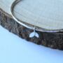 Hammered Bangle With Duo Leaf Charm, thumbnail 4 of 8
