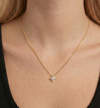 Kinmokusei 18 K Gold Plated Floral Pendant Necklace, 4 of 6