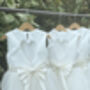 Sparkly Ankle Length Flower Girl Dress With Large Bow – Tulle Party And Wedding Dress UK, thumbnail 5 of 6