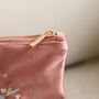 Personalised Wildflower Medium Make Up Bag In Dark Pink, thumbnail 2 of 3