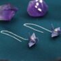 Japanese Paper Origami Crane Ear Threaders Three, thumbnail 3 of 11