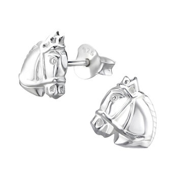 Fierce Fabulous Horse Sterling Silver Earrings, 3 of 5