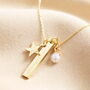 Personalised Bar And Birthstone Charm Necklace, thumbnail 4 of 10