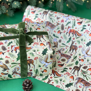 Woodland Animals Christmas Gift Wrap, 7 of 10