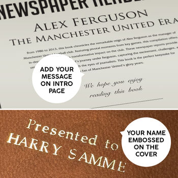 Alex Ferguson Personalised Football Gift Newspaper History Book, 5 of 9