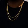 Mens Gold Plated Chain 3mm Gold Cuban Link Chain, thumbnail 1 of 11