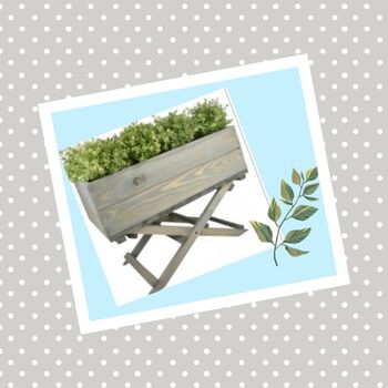 Wooden Planter On A Foldable Stand, 3 of 3