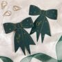 Dark Green And Gold Bow Shaped Place Names, thumbnail 2 of 6