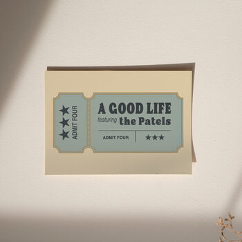 Ticket To A Good Life Personalised Family Print, 10 of 10