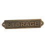 Custom Storage Brass Plaque With Antique Finish, thumbnail 4 of 9