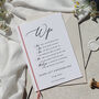 Personalised Husband Wedding Anniversary Card With Love Poem, thumbnail 5 of 8