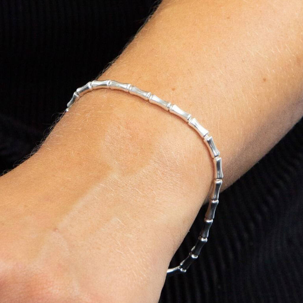 Sterling silver deals bamboo bracelet