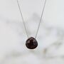 Garnet Teardrop January Birthstone Necklace, Silver, thumbnail 2 of 5