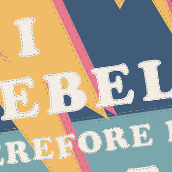 'Rebel' Empowering Pennant Print, 2 of 4