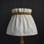 Dolly Cream Scrunchie Lampshade With Velvet Trim, thumbnail 2 of 6