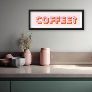 Panoramic Framed Coffee Print, 5 of 12