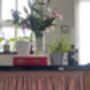 Velcro Sink Skirt, Red Ticking Stripes Cabinet Curtain Bespoke, thumbnail 5 of 9