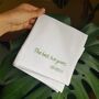 Personalised Hand Embroidered Handkerchief For Groom, thumbnail 8 of 12