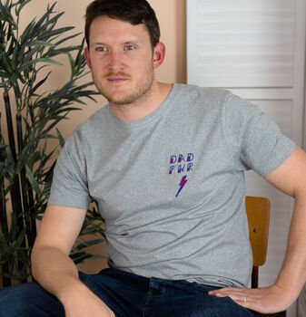 Embroidered Dad Pwr T Shirt, 2 of 5