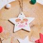 Christmas Ceramic Hanging Star For New Grandparents, thumbnail 1 of 2