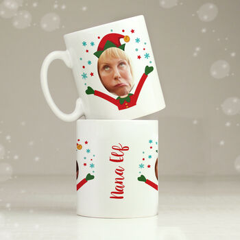 Personalised Photo Christmas Elf Mug, 4 of 7