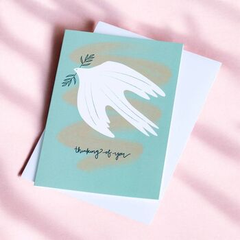 Thinking Of You Dove Sympathy Card, 2 of 2