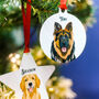 Dog Breed Christmas Tree Decoration Personalised, thumbnail 1 of 12
