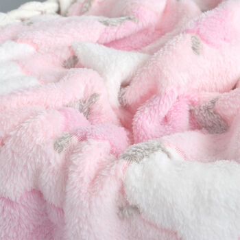 Personalised Baby Sheep Pink Blanket, 2 of 6