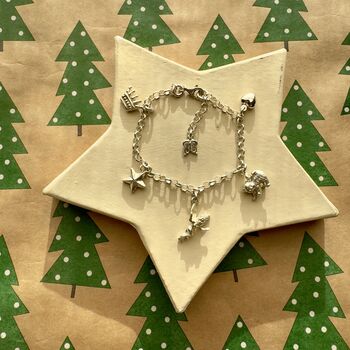 Girl's Charm Bracelet With Six Sterling Silver Charms, 4 of 7