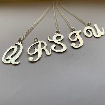 Personalised Sterling Silver Initial Letter Keyring, 8 of 10
