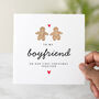 Gingerbread Men Boyfriend 1st Christmas Card, thumbnail 1 of 3