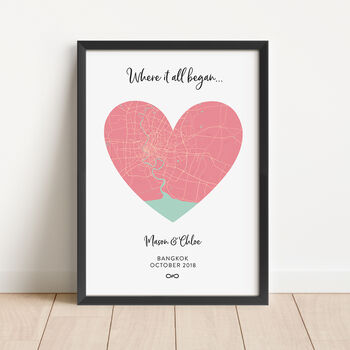 City Map Heart Print For Couples, 4 of 6