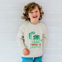 Personalised Kids Natural Dinosaur Birthday Sweatshirt, thumbnail 2 of 12