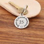 25th Silver Anniversary Gift Memories Pewter Keyring, thumbnail 4 of 7