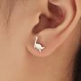 Plesiosaurus Dinosaur Plesiosaur Stud Earrings In Sterling Silver, thumbnail 1 of 11